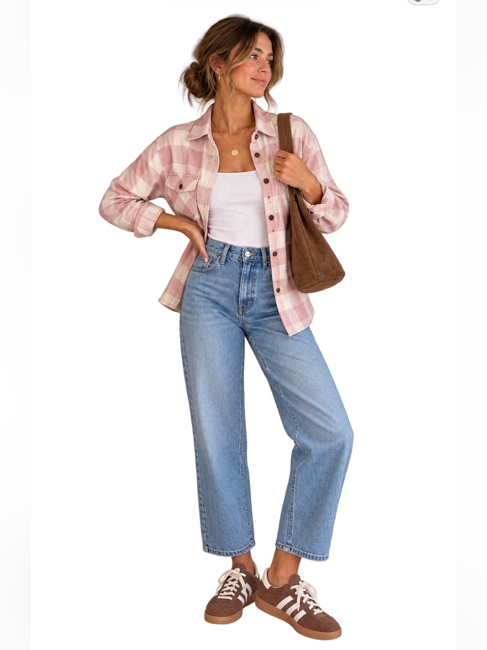 NWT Zeroxposur Kohl’s Cozy Knit Fleece Buffalo Plaid Pink Button Down Size M